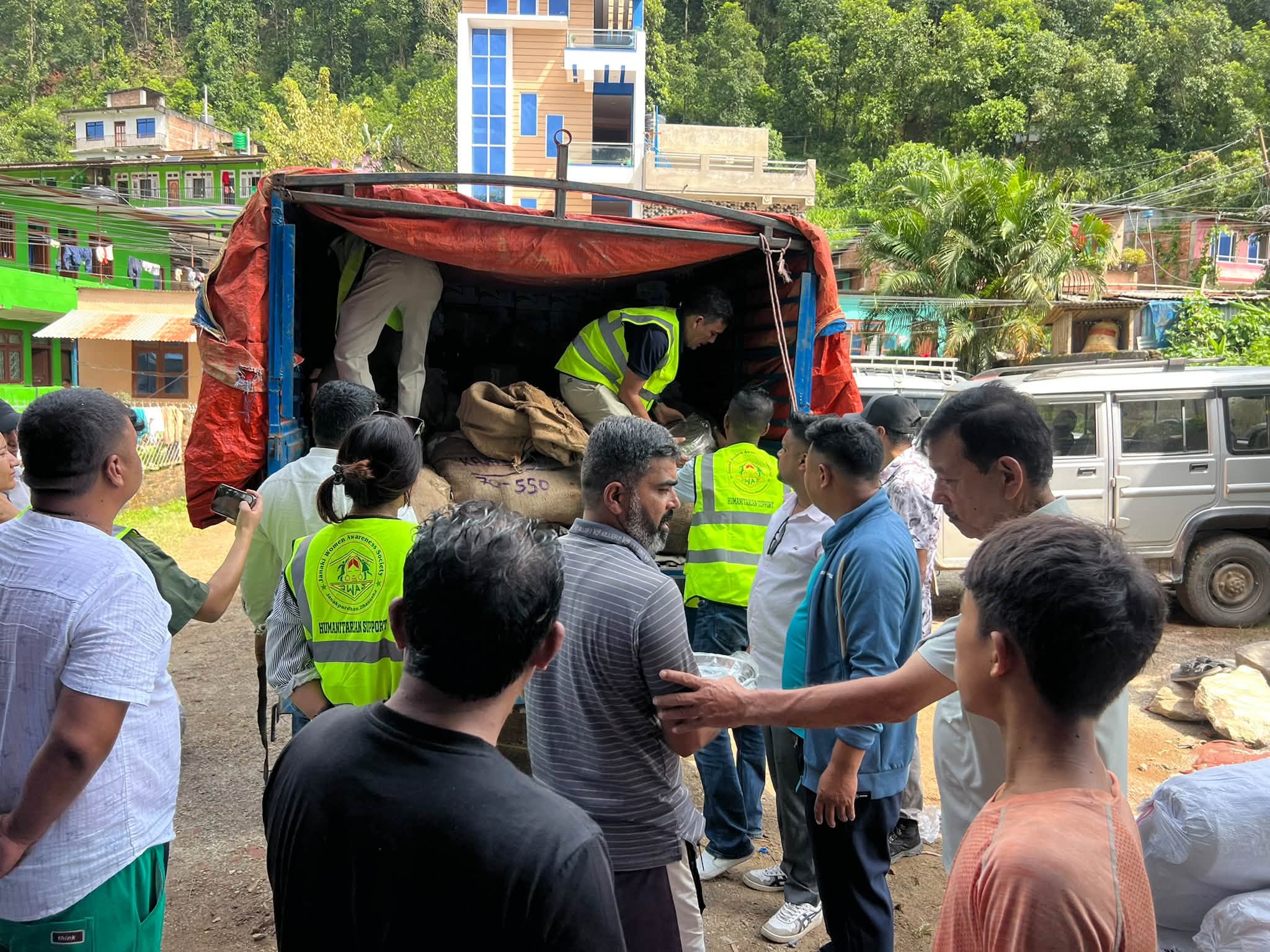 Founder Chairperson at Flood affected area of Nuwkot district