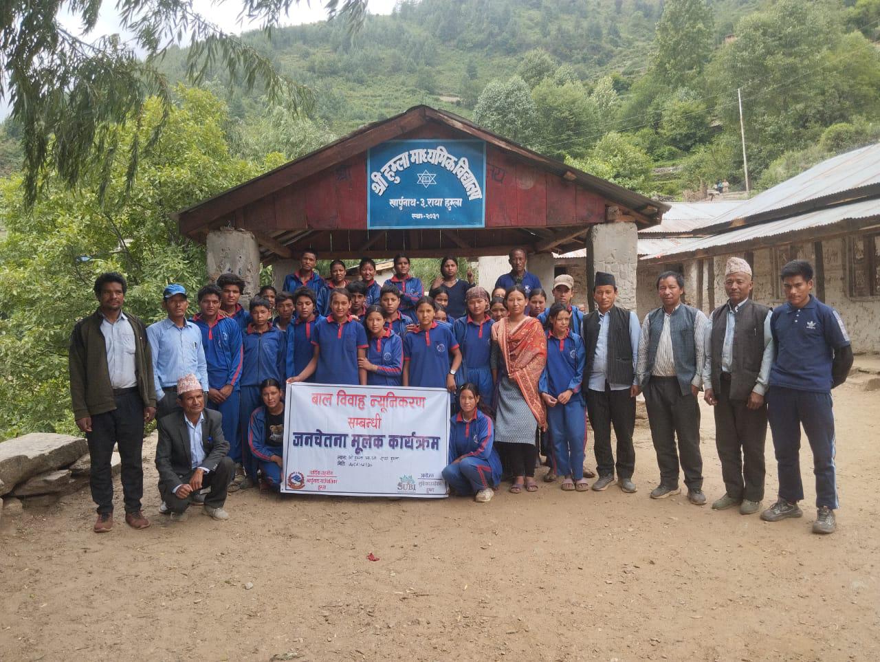 Awareness Program to School student against Child Marriage